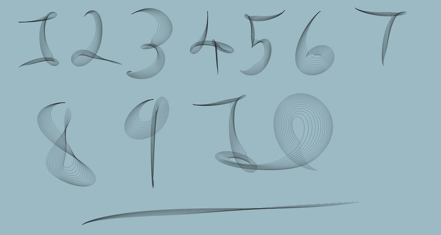 Courved Numbers Number curves by MGODP on DeviantArt