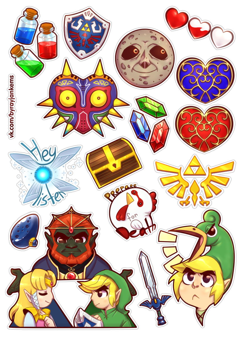 Legend of Zelda- stickers! by Dudumtss on DeviantArt