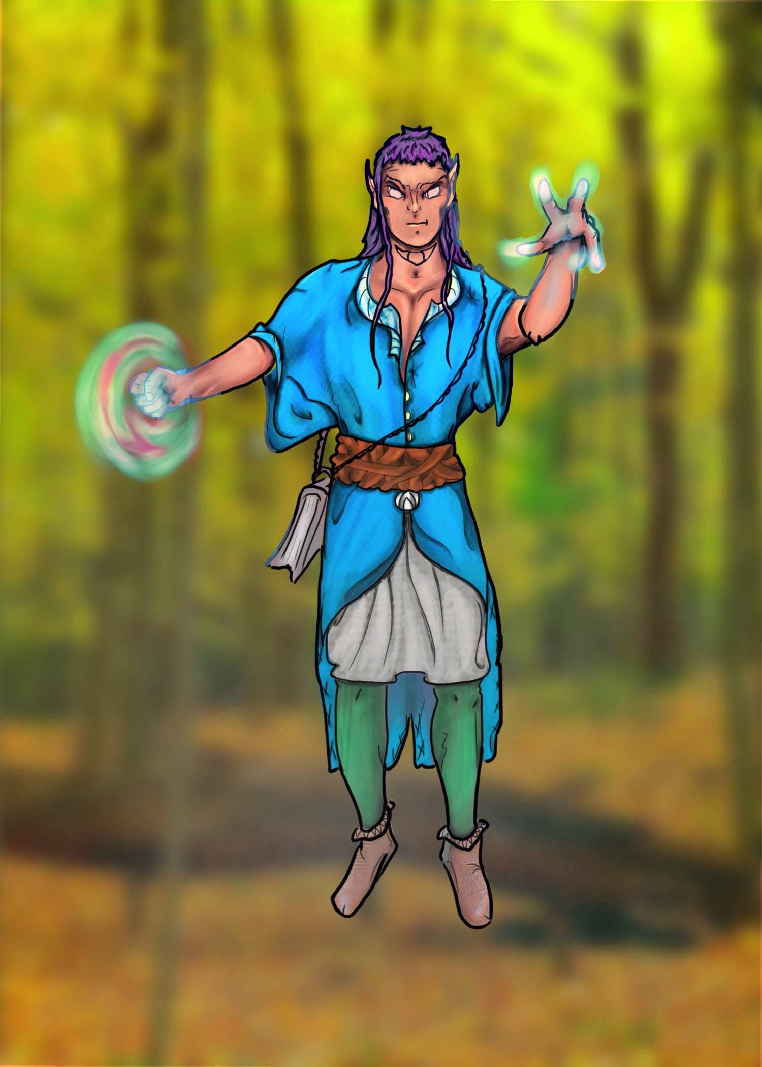 Elf mage colored. by CigamMoonfire on DeviantArt