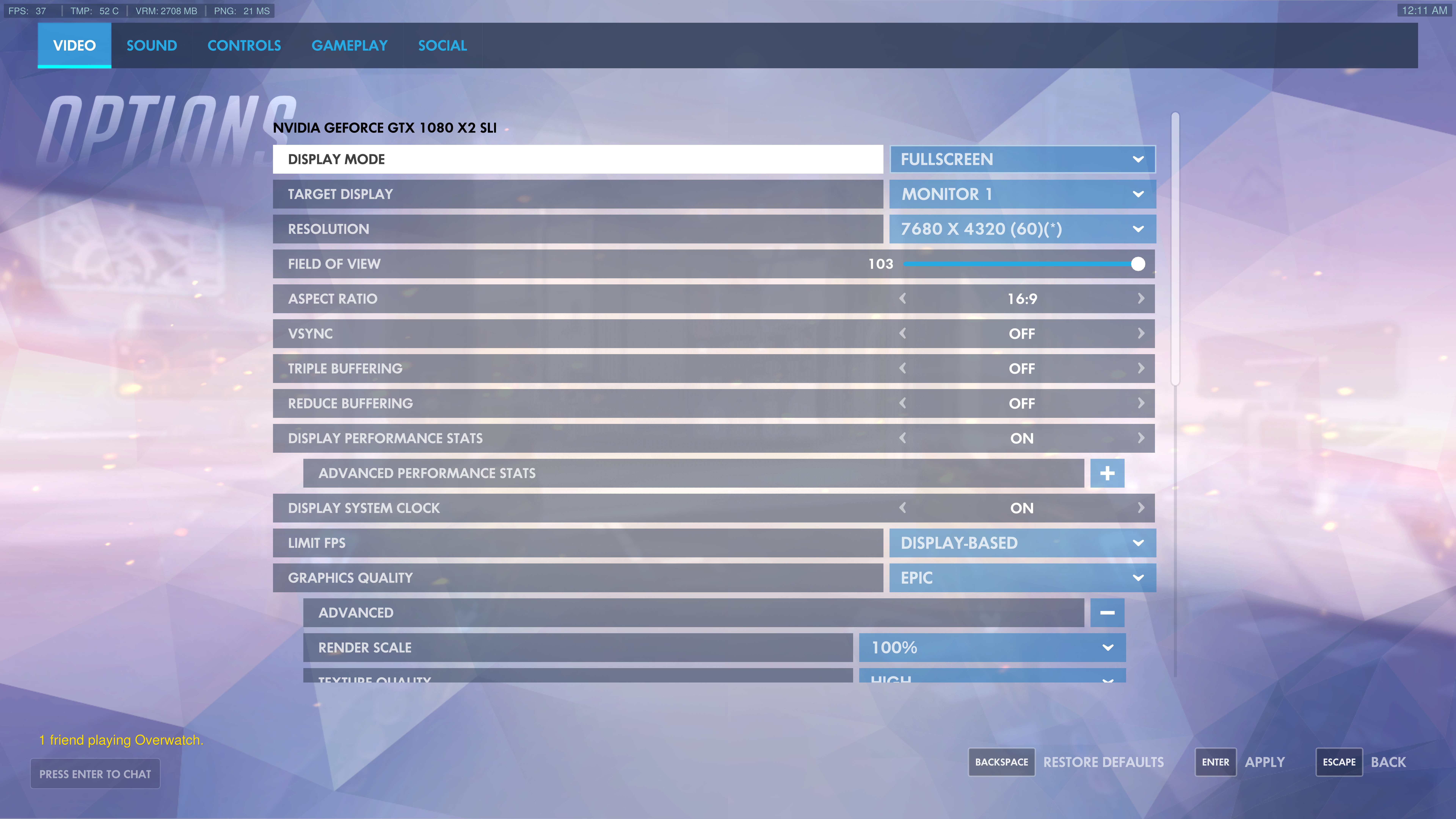 Overwatch Ingame 8K ( Video Settings )