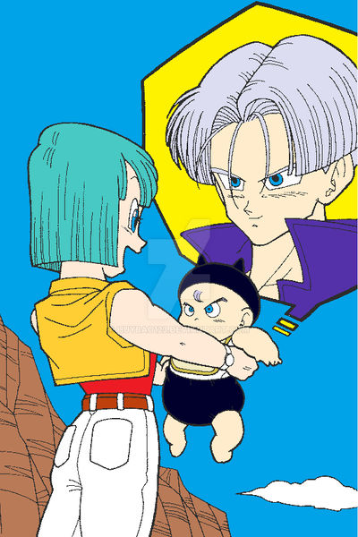 Bulma and baby Trunks by Huybao123 on DeviantArt