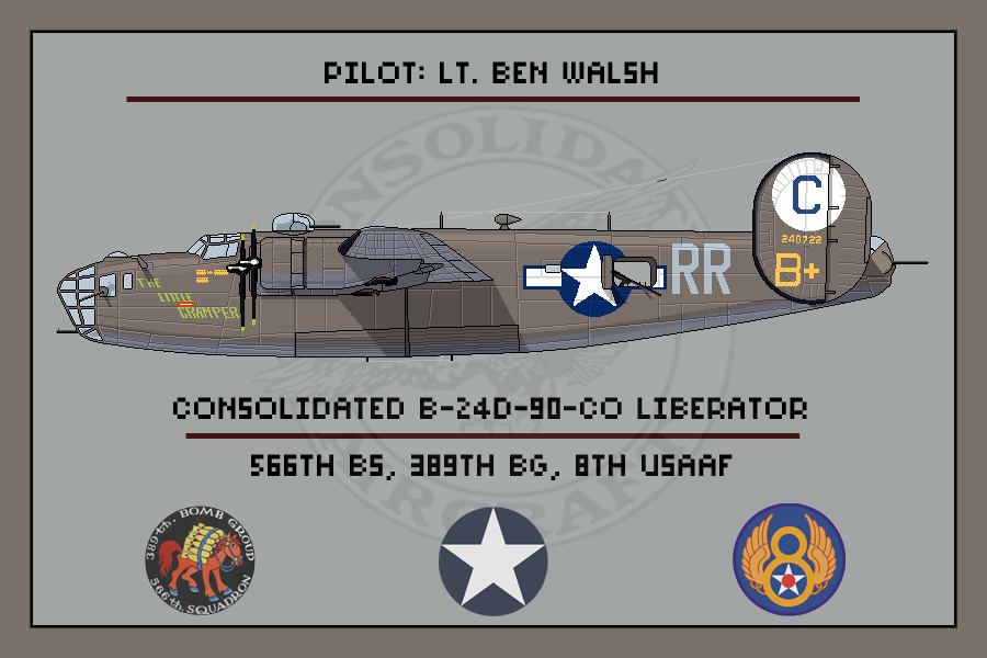 B-24D of the 566th BS, 389th BG