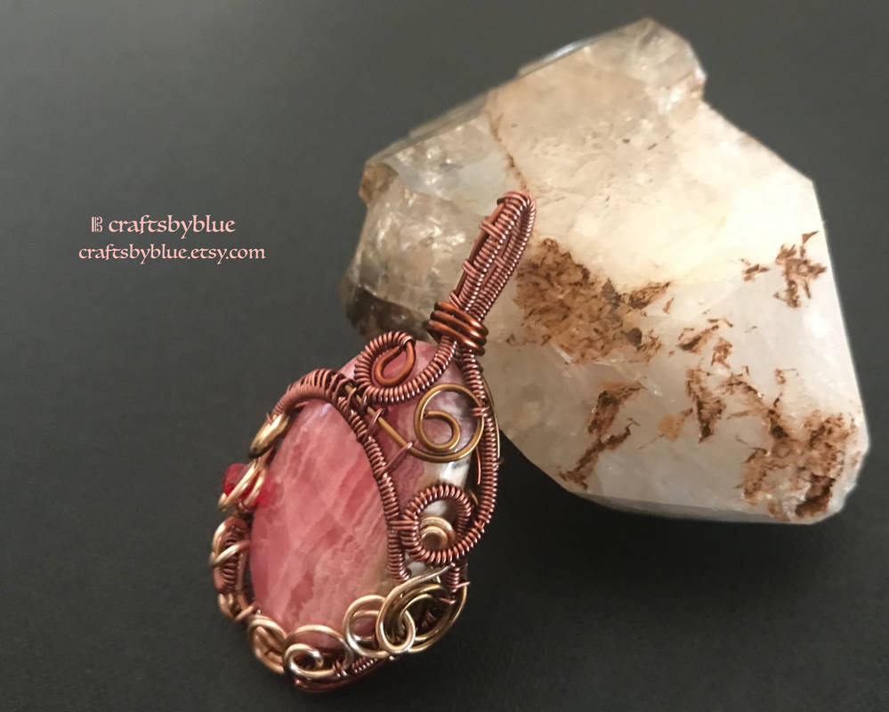 Once Upon A Time - Rhodochrosite Wire-Wrap Pendant by craftsbyblue on ...