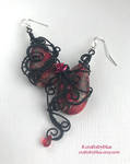 Dark Secrets - Elegant Gothic Red Jasper Earrings by craftsbyblue