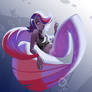 Purple Betta Mermaid