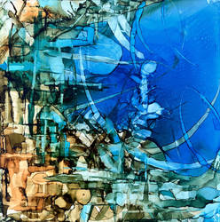 Abstract Blue Gold