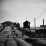 Majdanek concentration camp BW, Lublin, Poland.