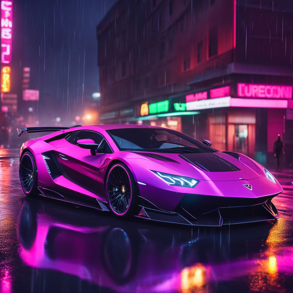 A Lamborghini svj and Mercedes AMG GT and Ferrari