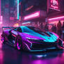 A hyper car racing in the streets and Hyper realis
