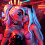 A sexy 3d Roblox girl with big boobs and wearing e