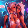 A sexy 3d Roblox girl with big boobs and wearing e