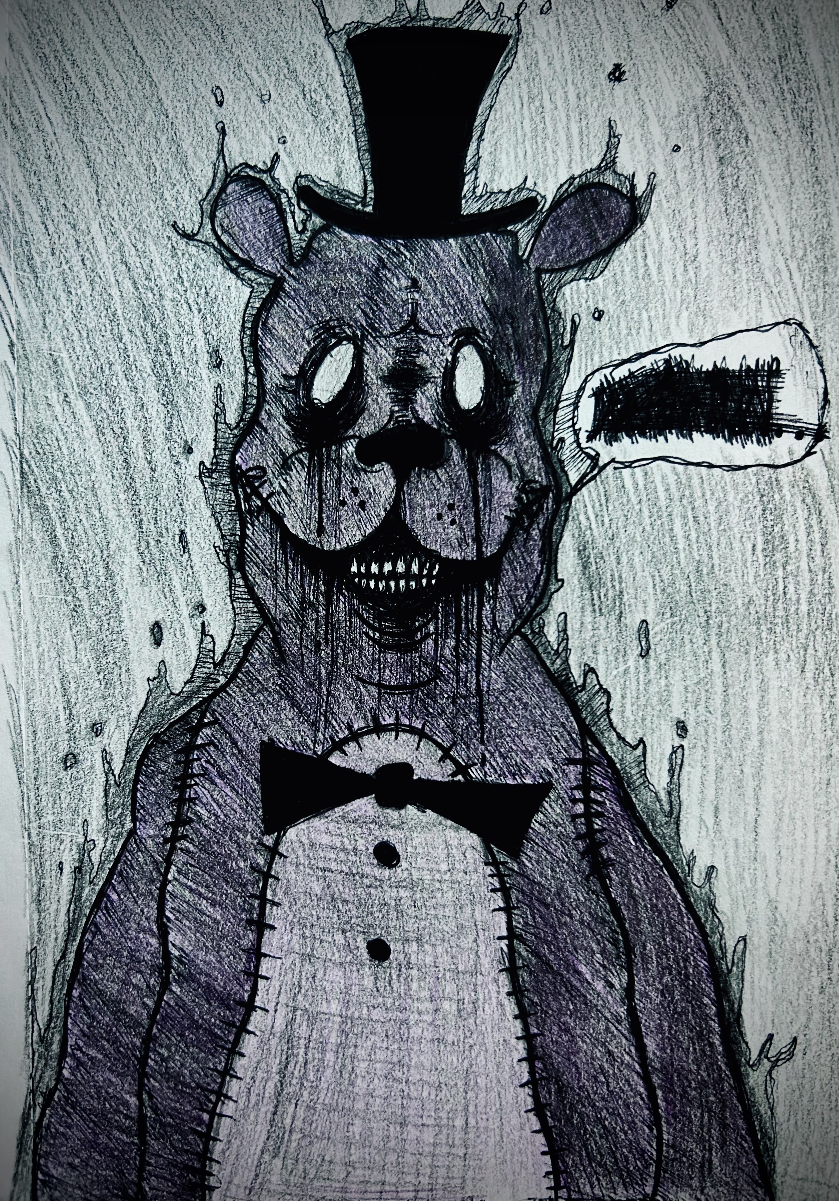 quick sketch of shadow freddy i did on my phone : r/fivenightsatfreddys