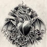 black n grey heart
