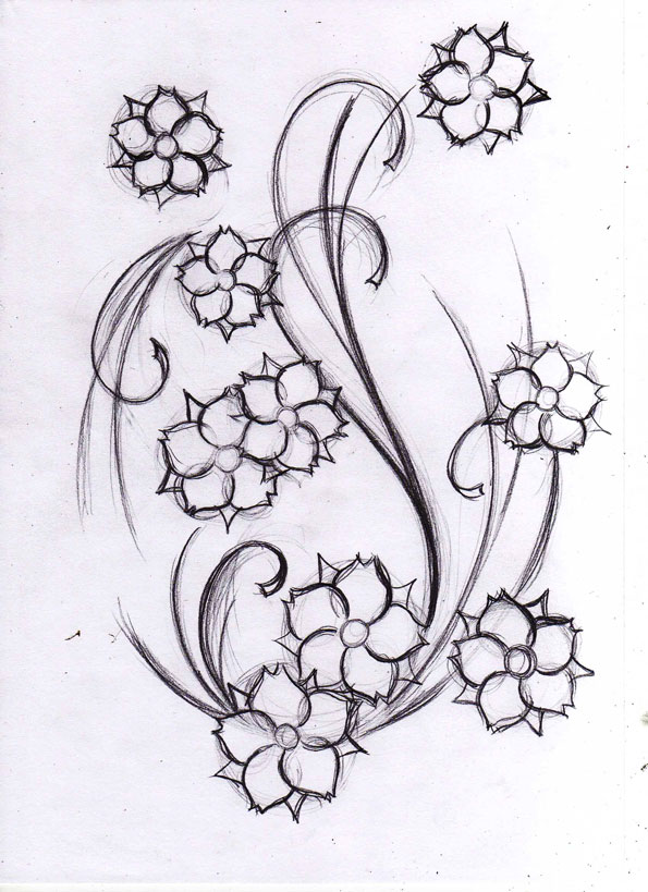Chinese Flowers Tattoos