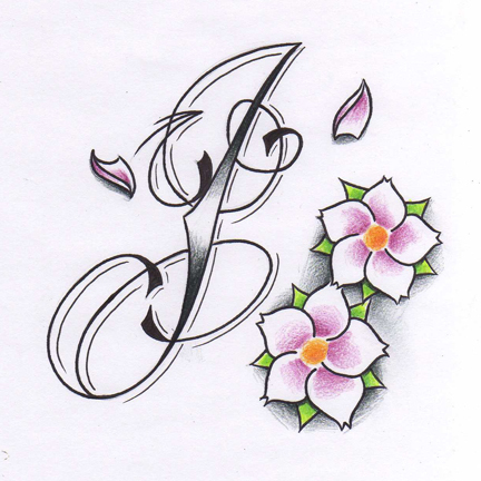 J tattoo design