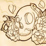 linework skull