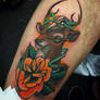 Deer skull n rose