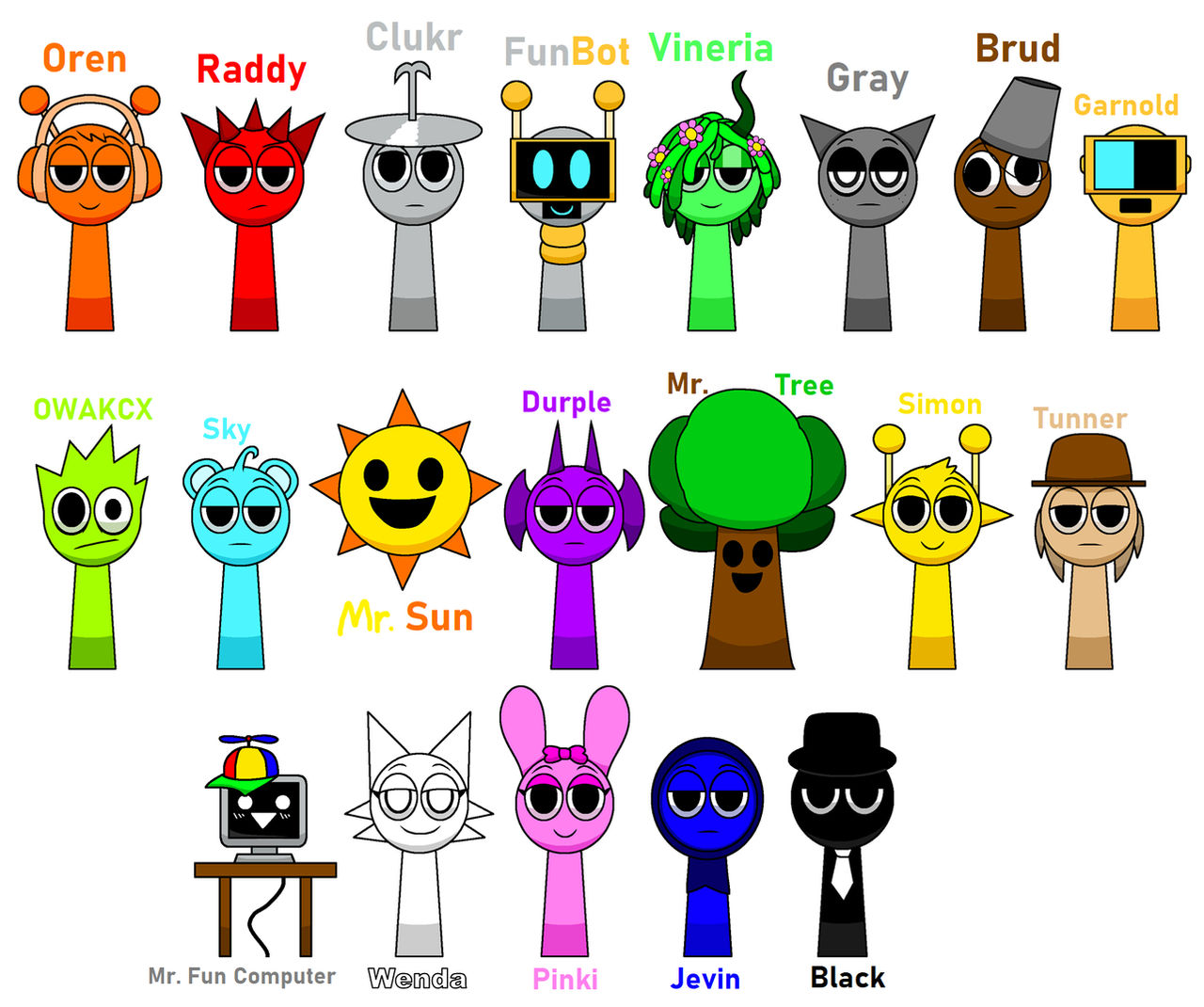 Normal Radi Sprunki All Sprunkis by IanTheALFan91 on DeviantArt