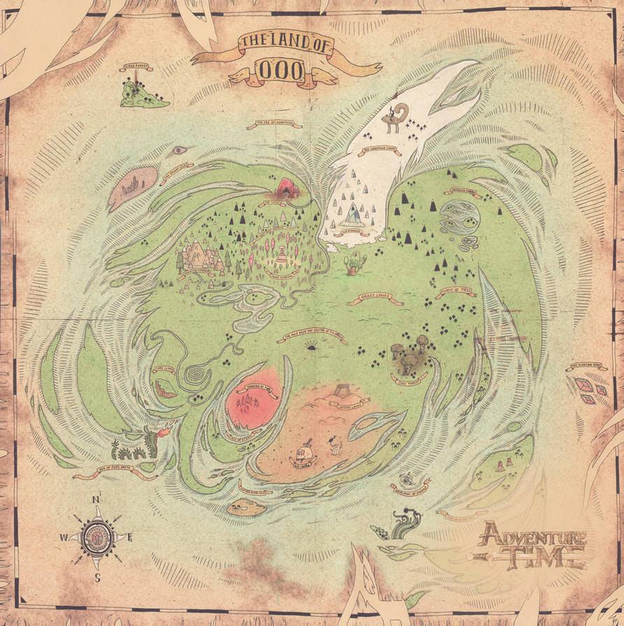 The Land of Ooo map by Inu-Josha on DeviantArt