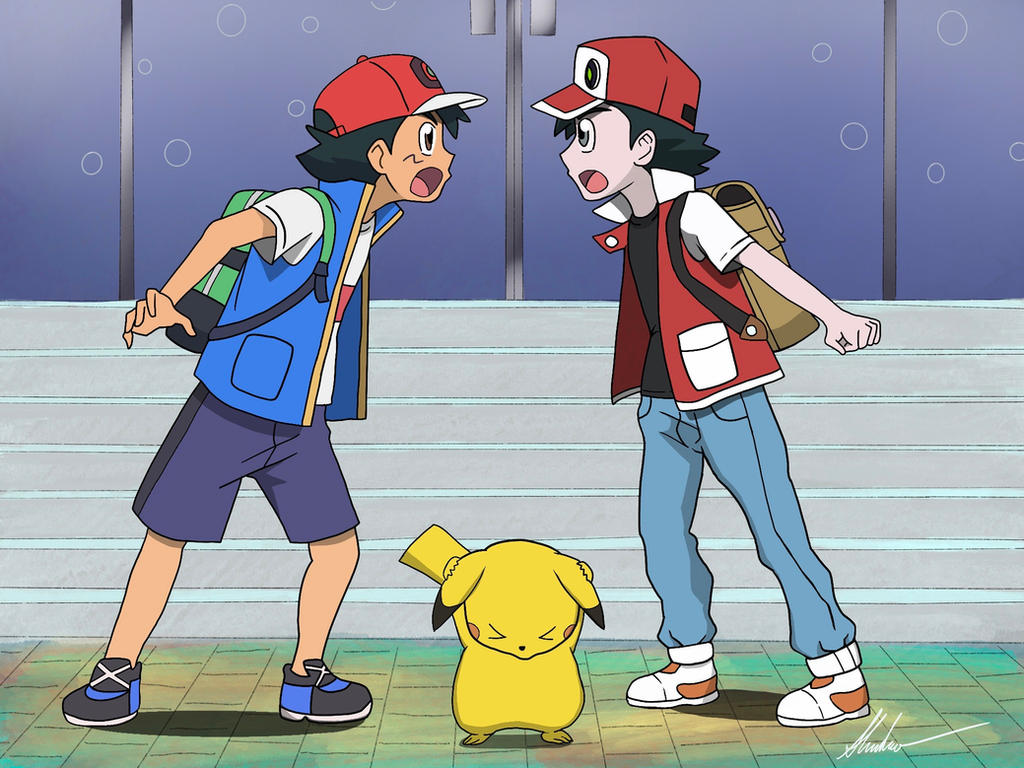 Who is red in Pokemon? Did he appear before Ash or after Ash? Did