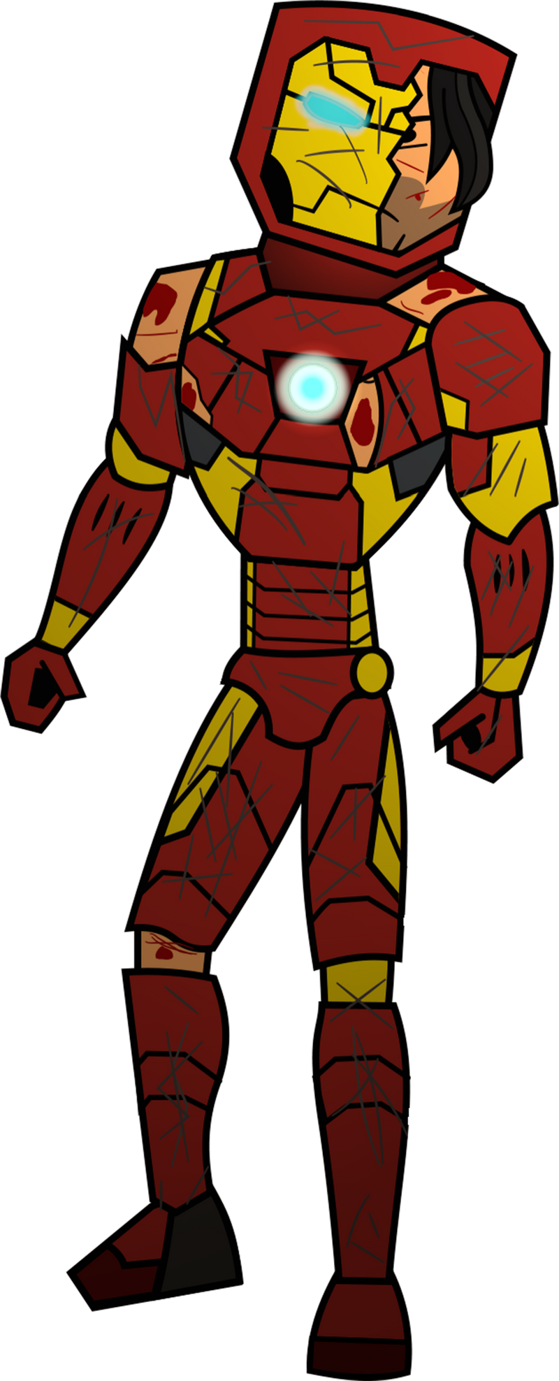 Chris as Damaged Iron Man (Commission) by Gordon003 on DeviantArt