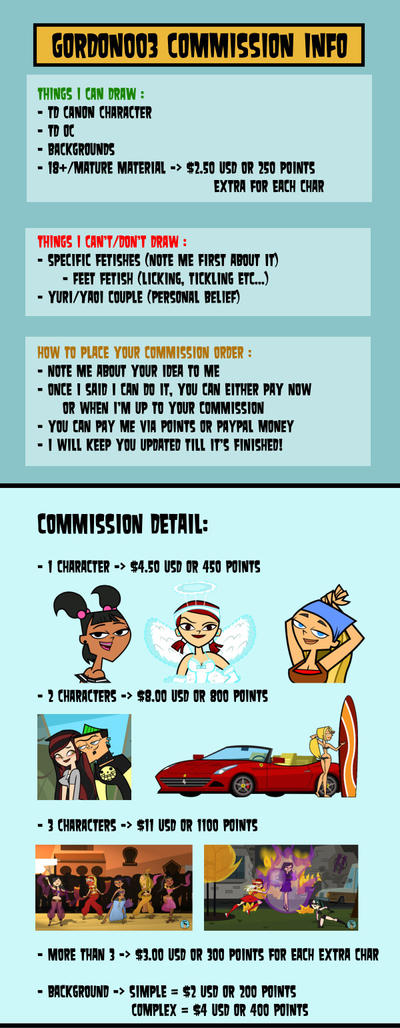 Gordon003 Commission Info (Updated) by Gordon003 on DeviantArt