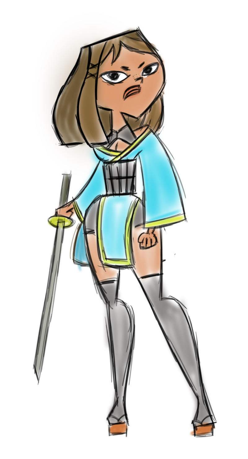 Courtney Samurai Pose (Doodle) by Gordon003 on DeviantArt