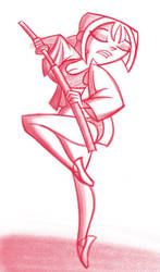 Bridgette Samurai Pose (Sketch)
