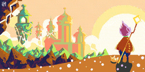 GIF. Sky children of the light