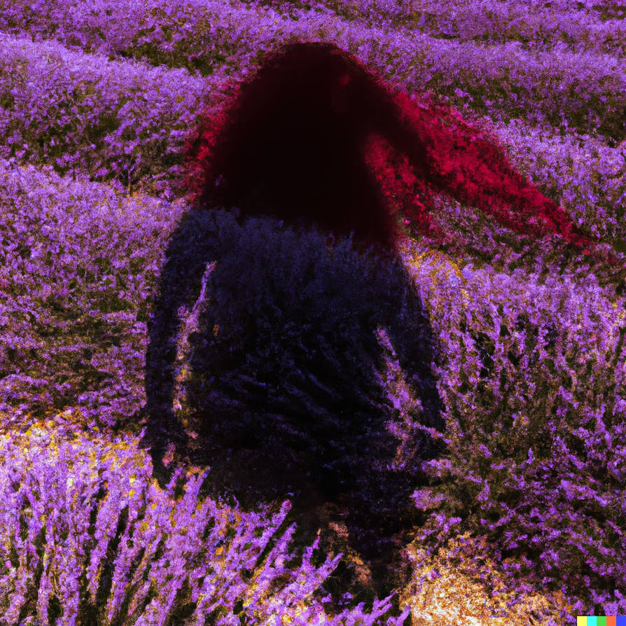 humanoid shadow in the lavender field 2 by cachaos64 on DeviantArt