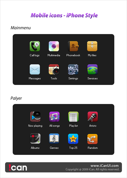 Mobile icons - iPhone style