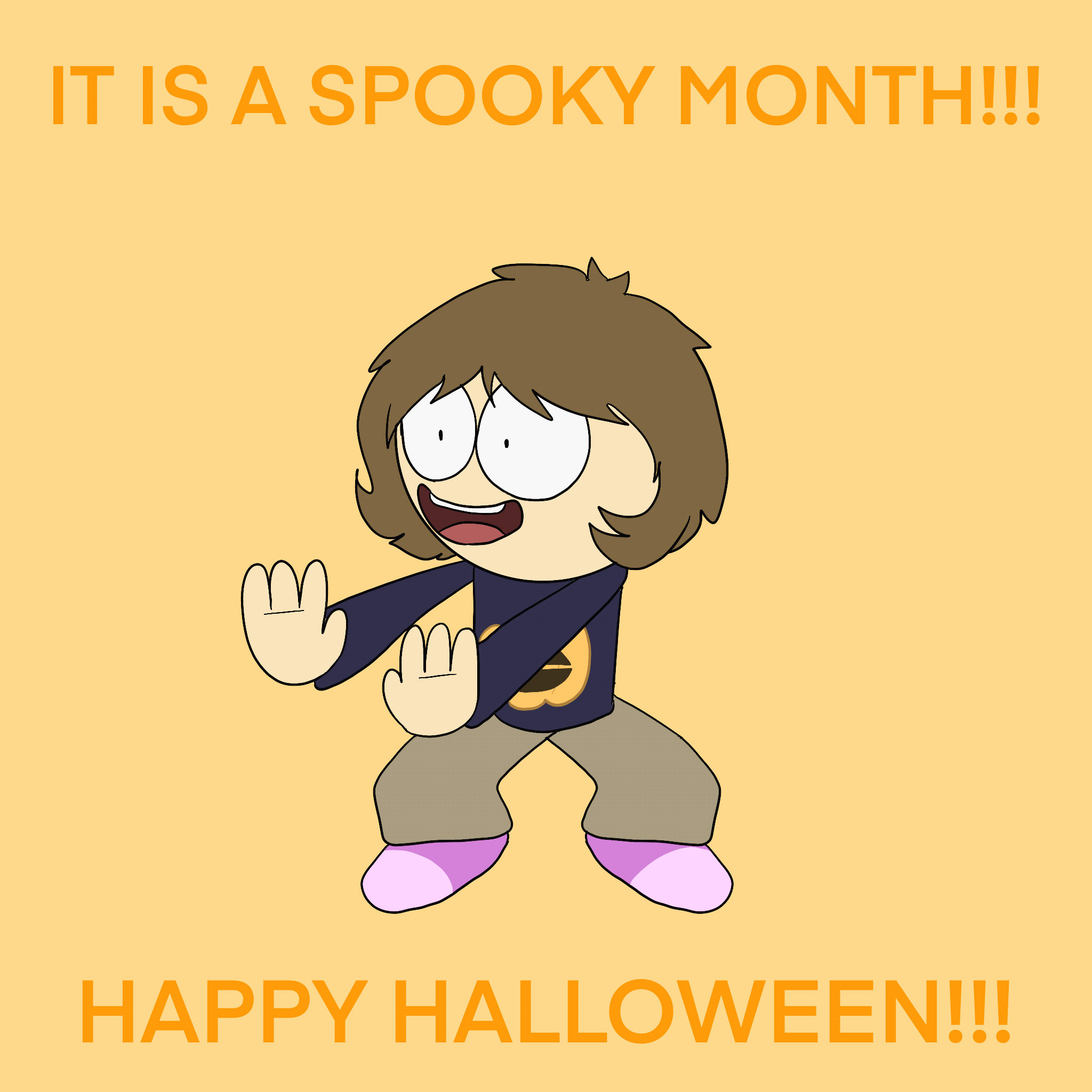 I made some art of my spooky month oc jenny the gif took forever to make :  r/spookymonth