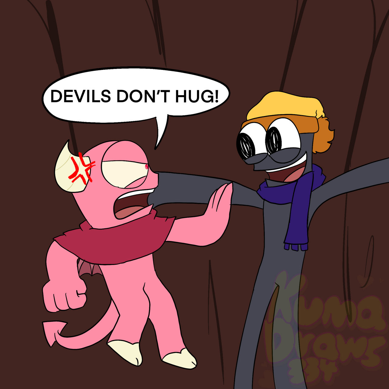 Hug Devil Devils dont hug by KumaDraws334 on DeviantArt