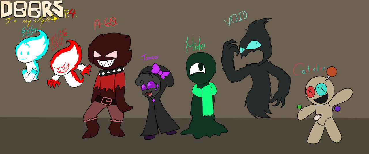 All doors entities in my style p2 (+ OCs) by KumaDraws334 on DeviantArt