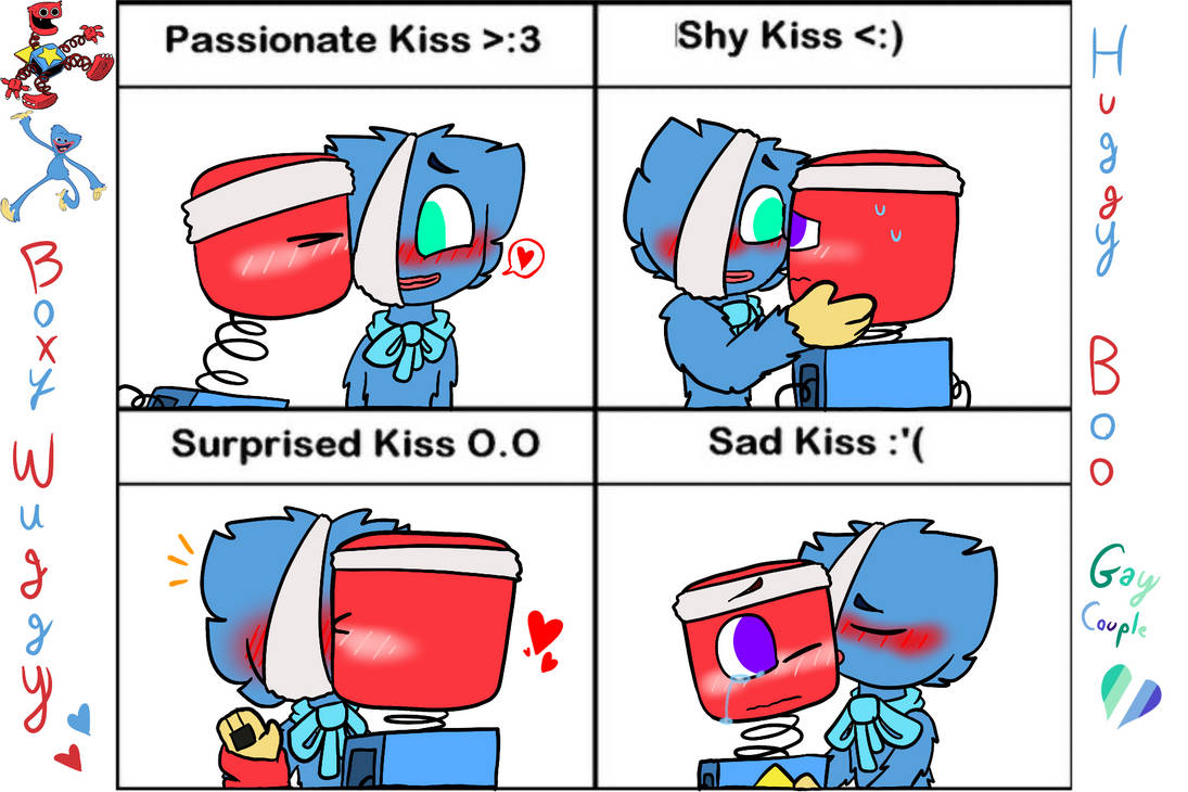 Boxy Wuggy / Huggy Boo kiss meme by KumaDraws334 on DeviantArt