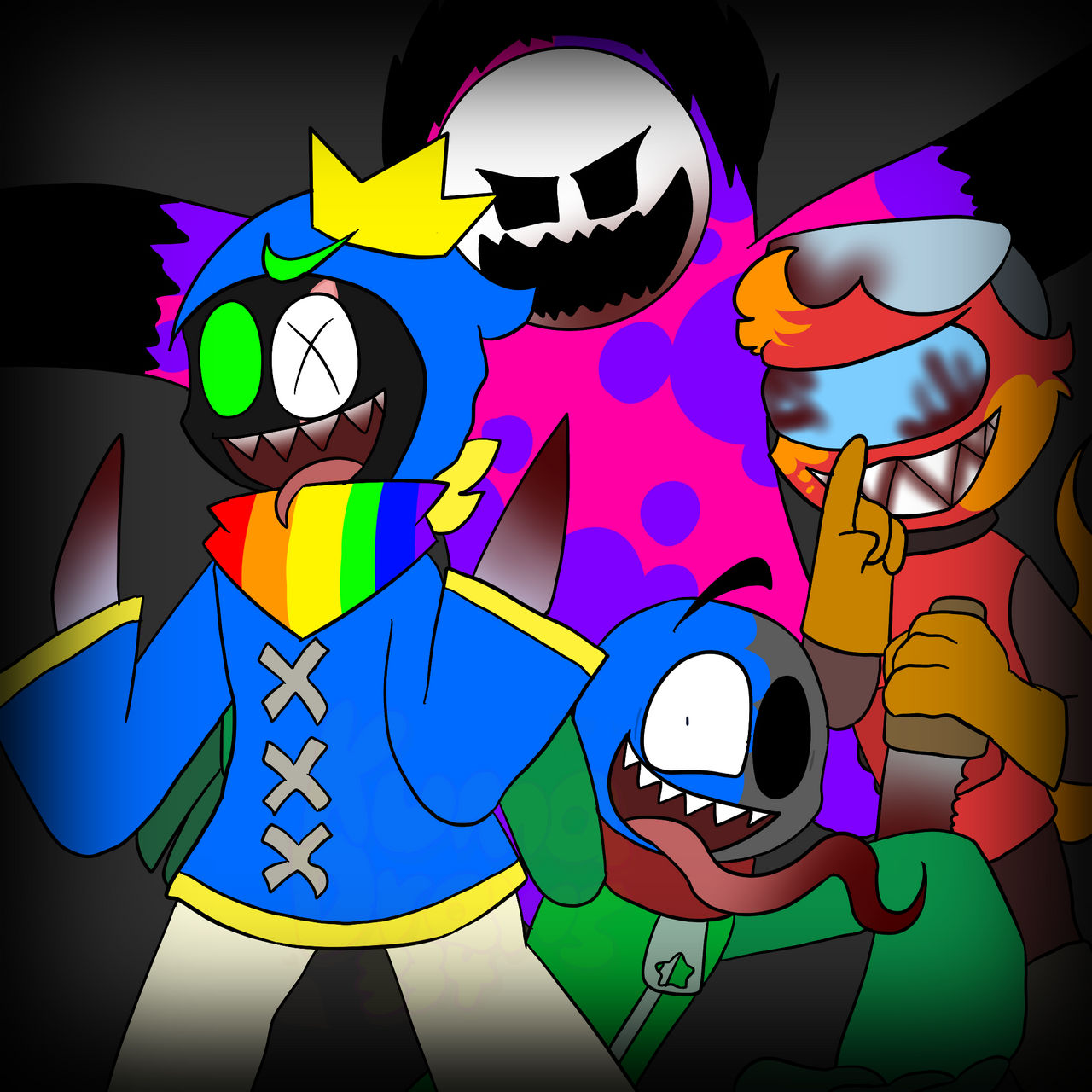 Drew some art of the recent roblox game rainbow friends! : r/roblox