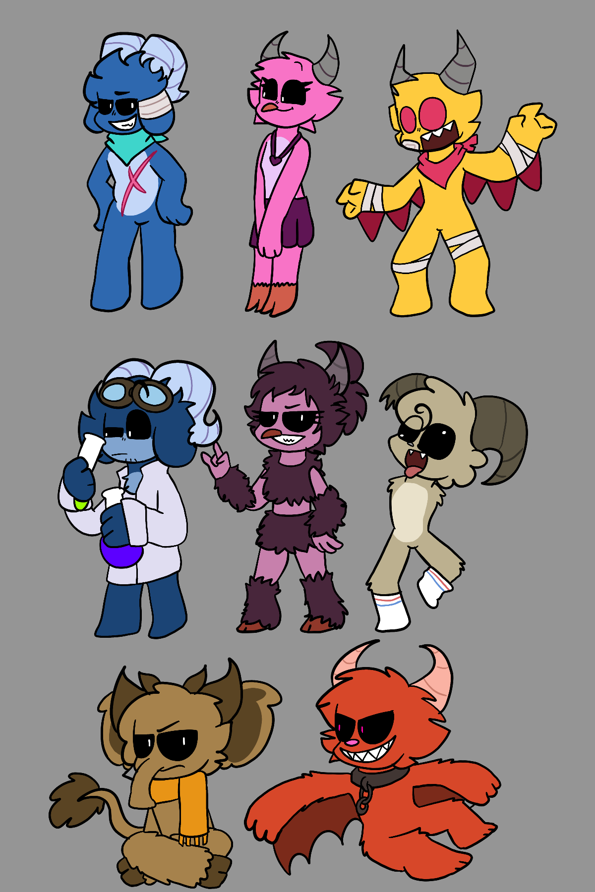 Garten of banban characters in my style! by C4m3l14dr4ws on DeviantArt