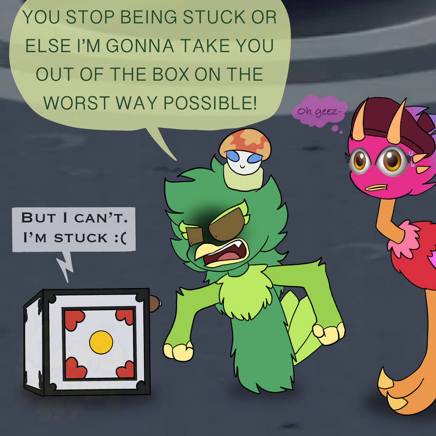 Stuck On Question Deviantart He got stuck by KumaDraws334 on DeviantArt