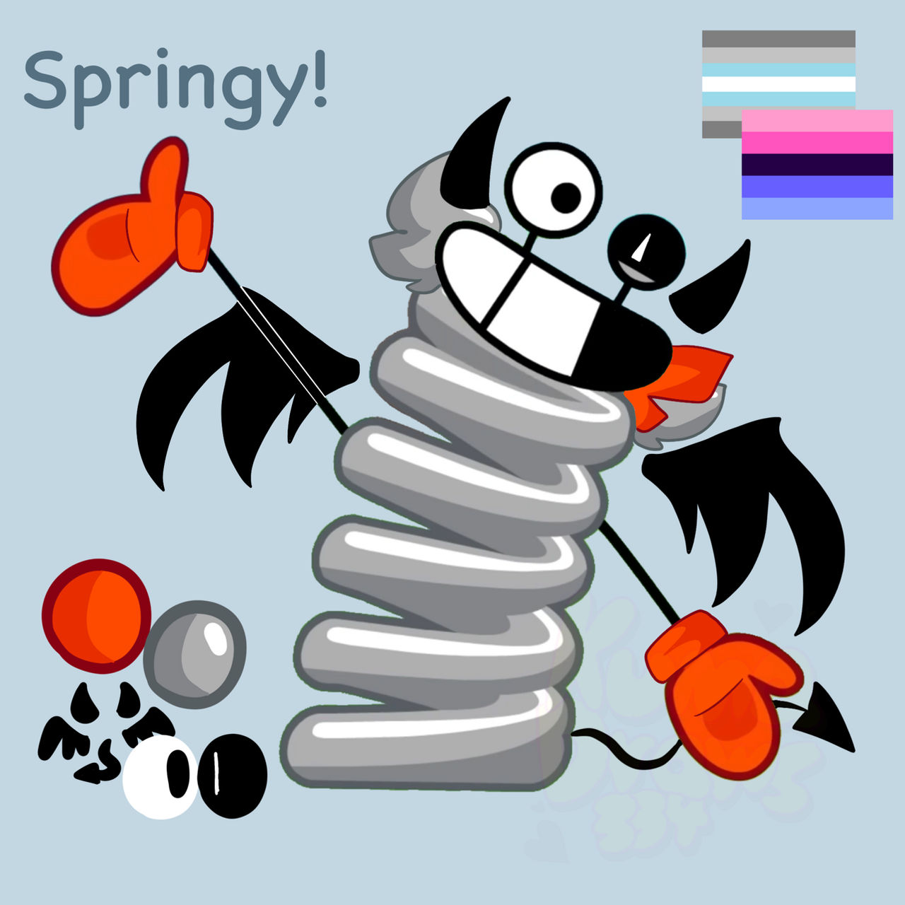 Springy reference sheet (My AU) by KumaDraws334 on DeviantArt