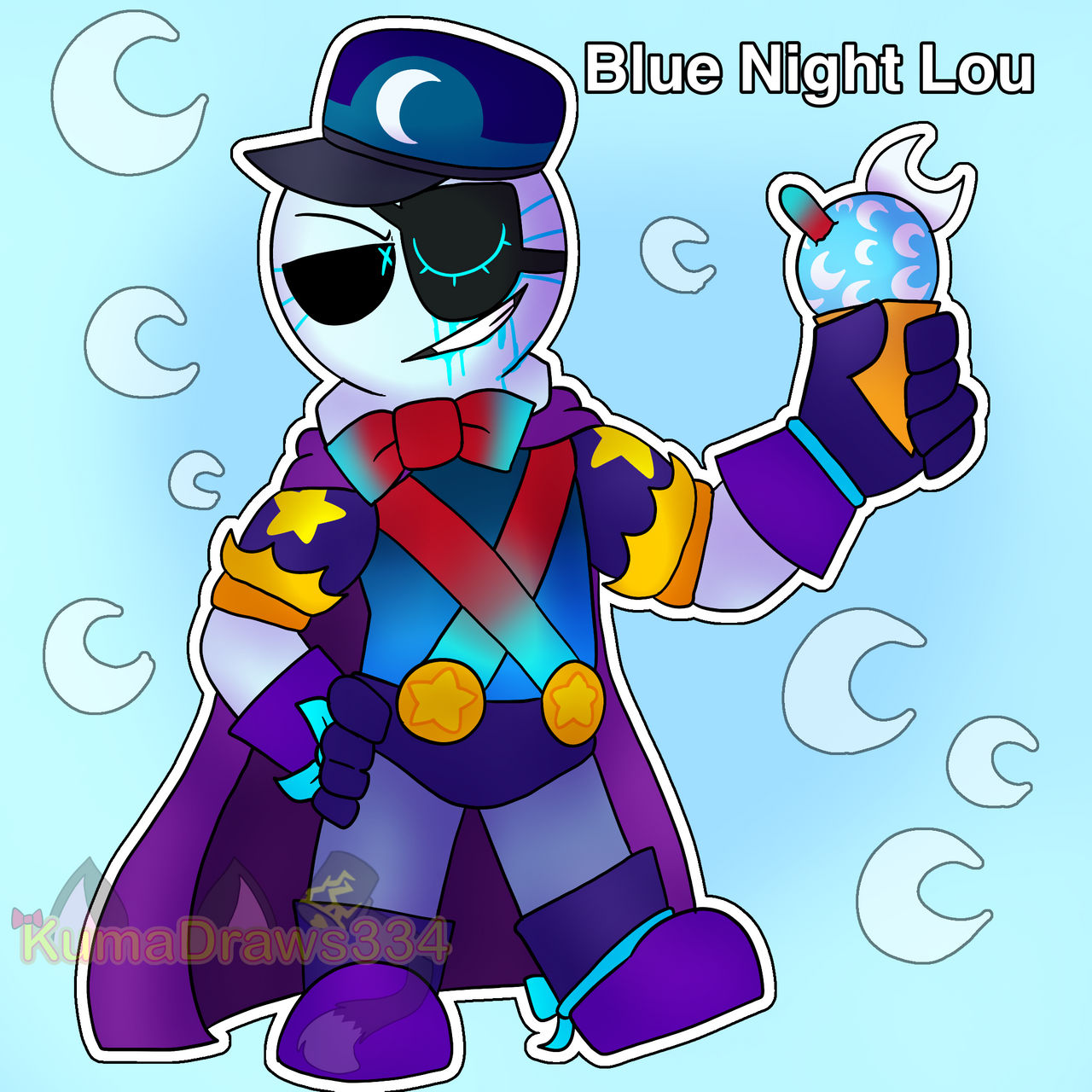 Blue Nightwalker BNCT Fanart - Blue Night Lou by KumaDraws334 on DeviantArt