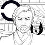 Lineart: General Kenobi (Portrait and Frowning)