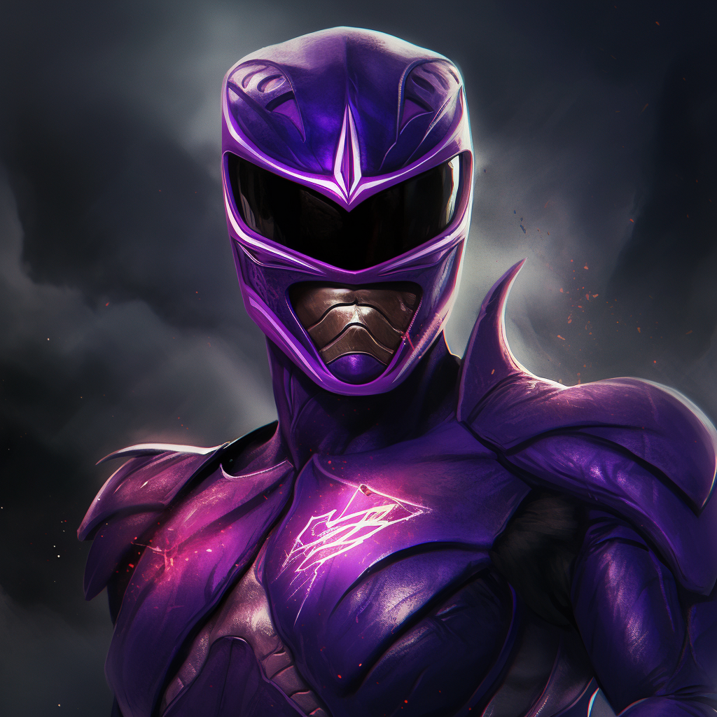 Mighty Morphing Purple Ranger- Ai Art by Fiction-Art-Author on DeviantArt