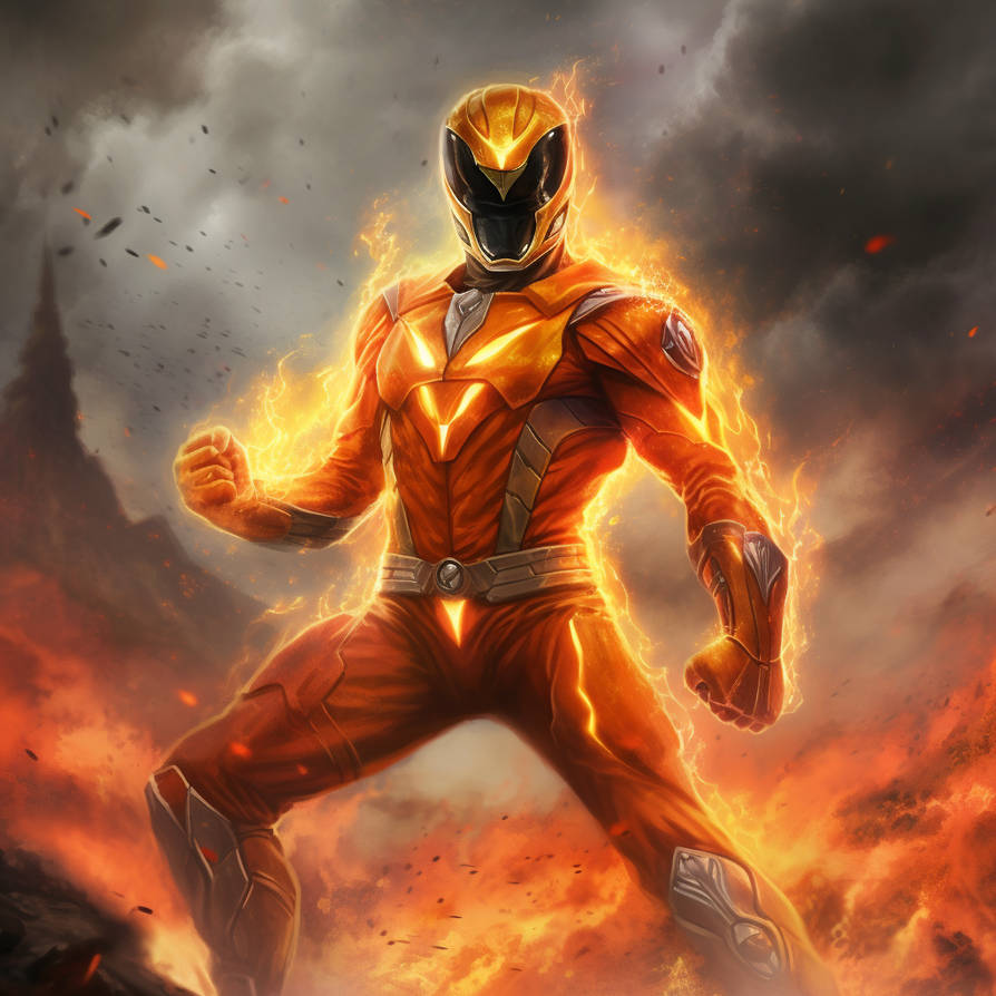 A Lava Power Ranger- Ai Art by Fiction-Art-Author on DeviantArt