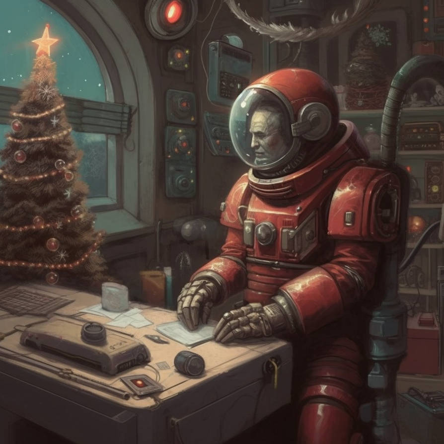 Xmas Cards in another Planet- Ai Art by Fiction-Art-Author on DeviantArt