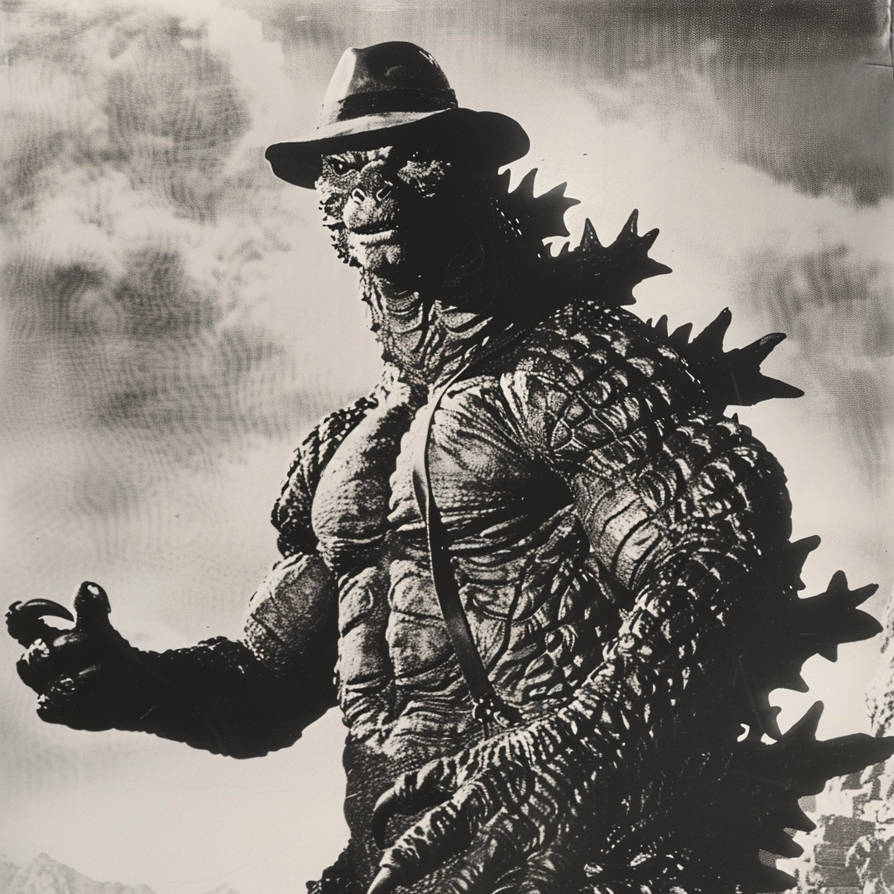 Wild Godzilla Wild West with Godzilla- AI Art by Fiction-Art-Author on DeviantArt