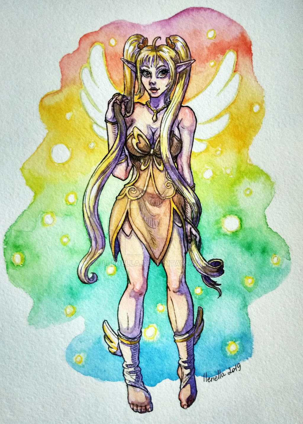 Fran - Light Fairy Queen (Summoners War fan art) by llenella on DeviantArt