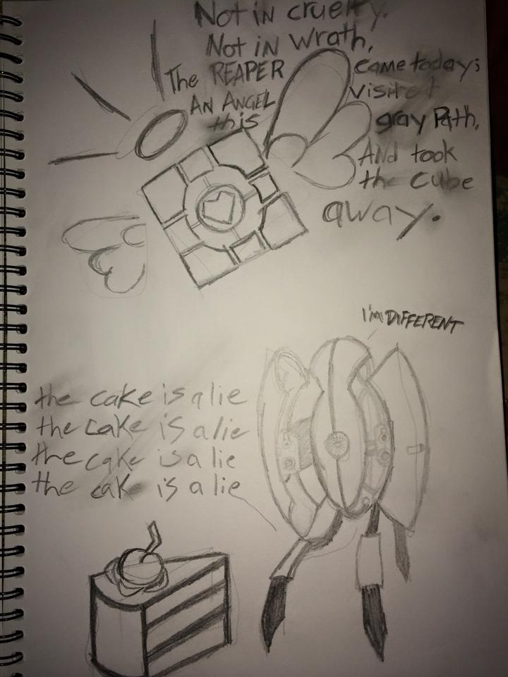 Portal Rattman Drawing Portal Ratman Wall Scratchings (Sketch) by OM-FRICKEN-NOM on DeviantArt
