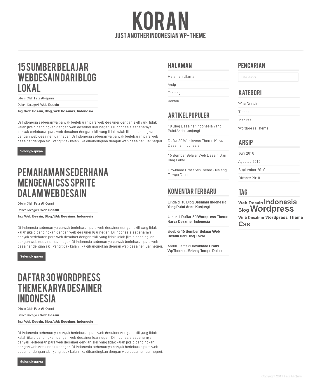 Koran- Indonesia Wp Theme