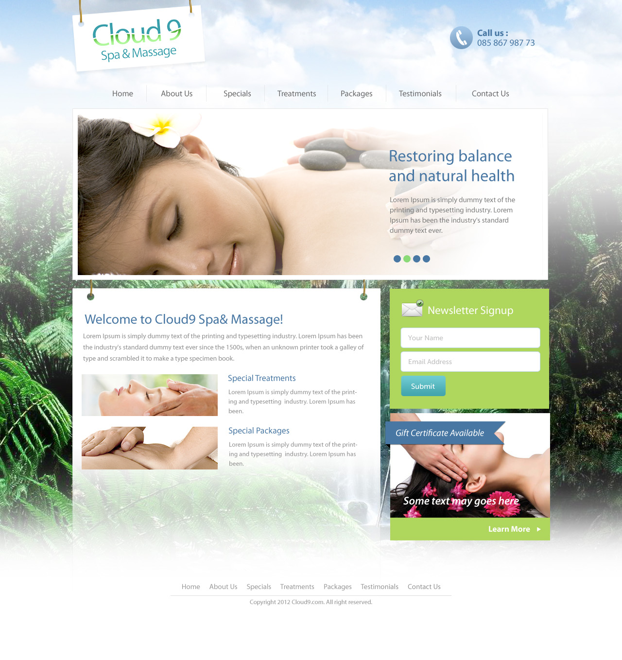 Cloud9 - Massage and Health Therapy Website