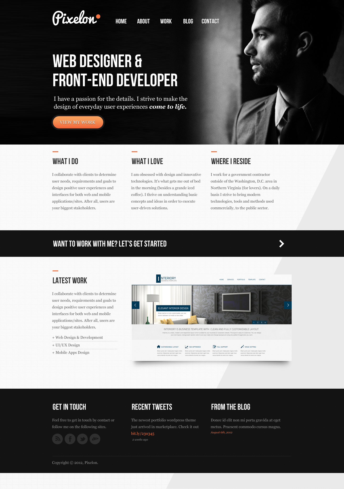 Pixelon - Clean Responsive Portfolio Template